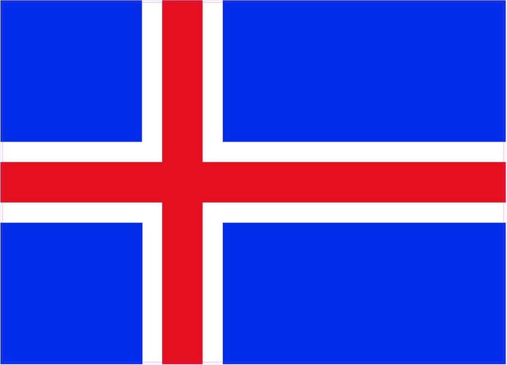Kiwistar WANDTATTOO Sticker Fahne Flagge Aufkleber Island 80 x 58cm - Dekoration für Kinderzimmer Schlafzimmer Wohnzimmer Küche Badezimmer