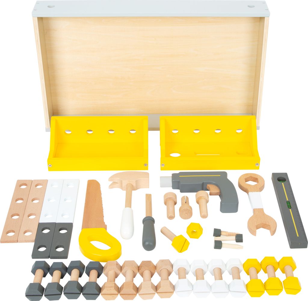 Werkzeuggürtel Miniwob aus Holz Kinderwerkzeug Werkbank Werkzeug Set für Kinder 