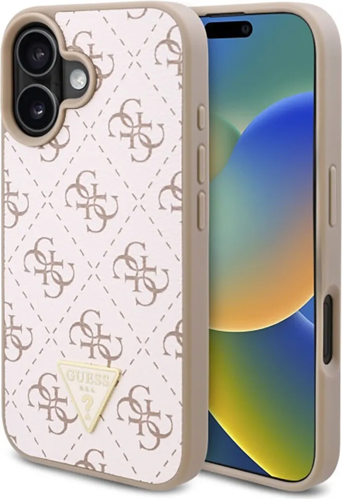 Cover Guess iPhone 16 Plus 6.7 Originale Bianca 4G Triangle