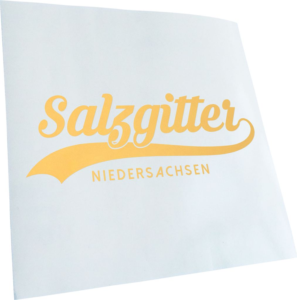 Kiwistar - Autoaufkleber - Salzgitter Niedersachsen - Creme - 50x18cm - Aufkleber für Auto, Laptop, Fahrrad, LKW, Motorrad mehrfarbig JDM Decal Ra...