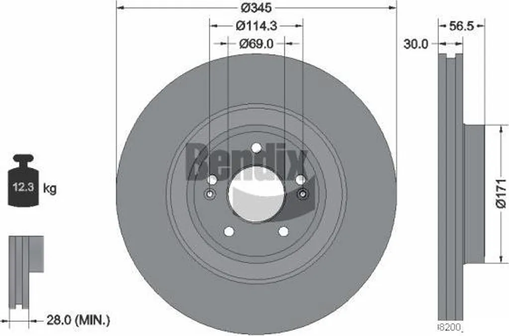 Disque de Frein BENDIX BDS2189HC - Stop Vibrations pour Kia Stinger