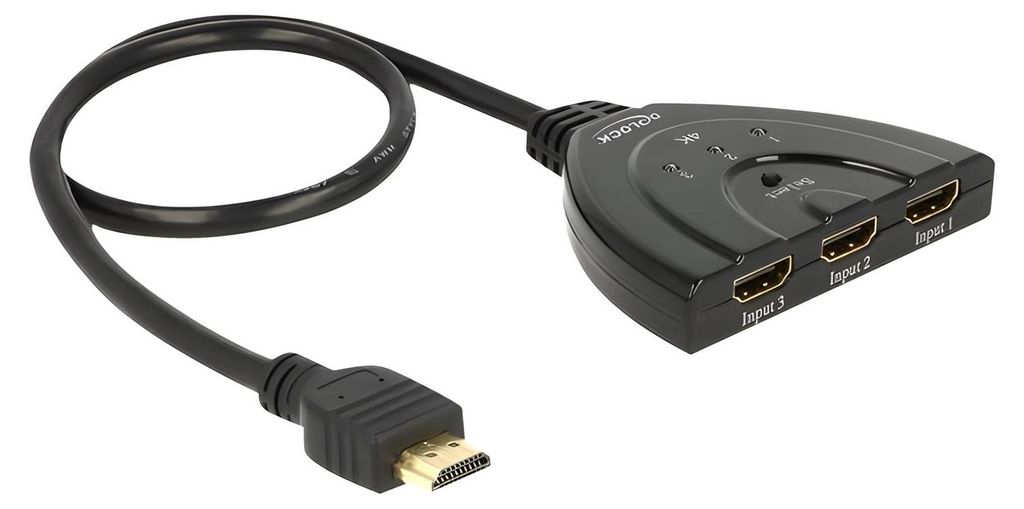 Delock HDMI UHD Switch 3 x HDMI in > 1 x HDMI Produktbild 