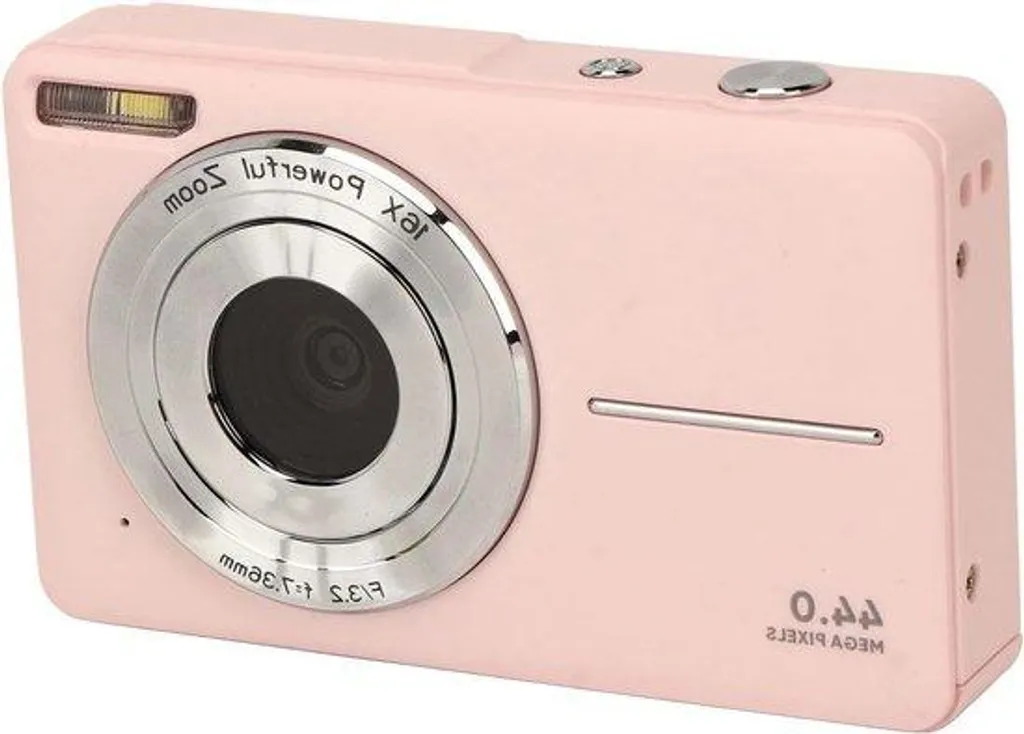 Caméra vidéo compacte 44 Mpx rose, appareil photo idéal pour débutants