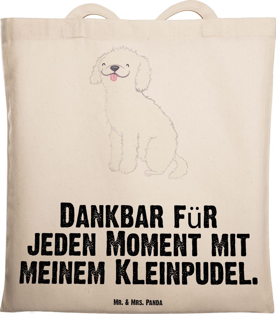 Mr. & Mrs. Panda Tote Bag Kleinpudel Moment - Transparent - Geschenk, Shopping Tasche, baumwoll shopper, Beutel, Jutebeutel, Pudel