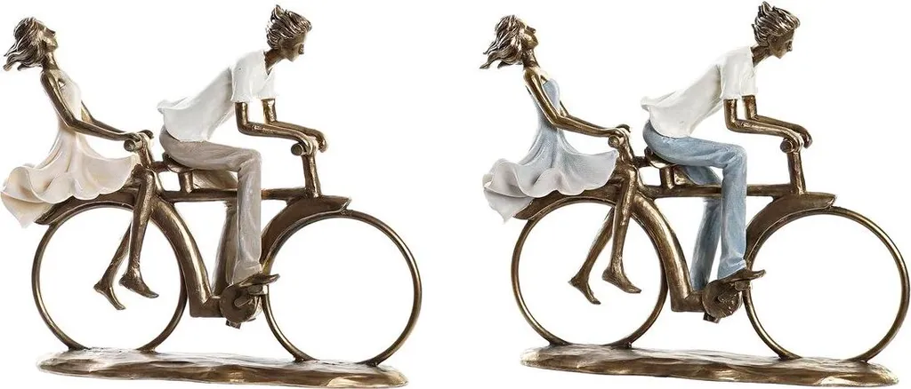 Cadeau de Mariage Idéal : Figurine Couple en Cuivre Design 27x9,5x23 cm