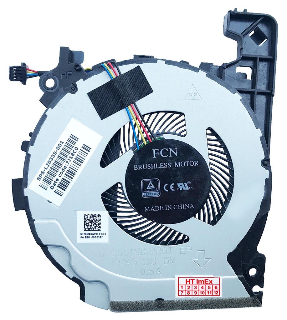 CPU version - Lüfter Kühler 4-Pin stecker FAN cooler für HP Pavilion Gaming 15-cx0701ng, 15-cx0999nl
