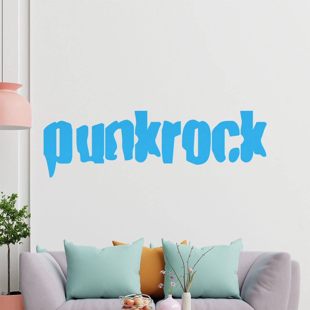 KIWISTAR Punk Rock Font - Rock Pogo Nieten Aufnäher Wandtattoo in 6 Größen - Wandaufkleber Wall Sticker - Dekoration, Küche, Wohnzimmer, Schlaf...