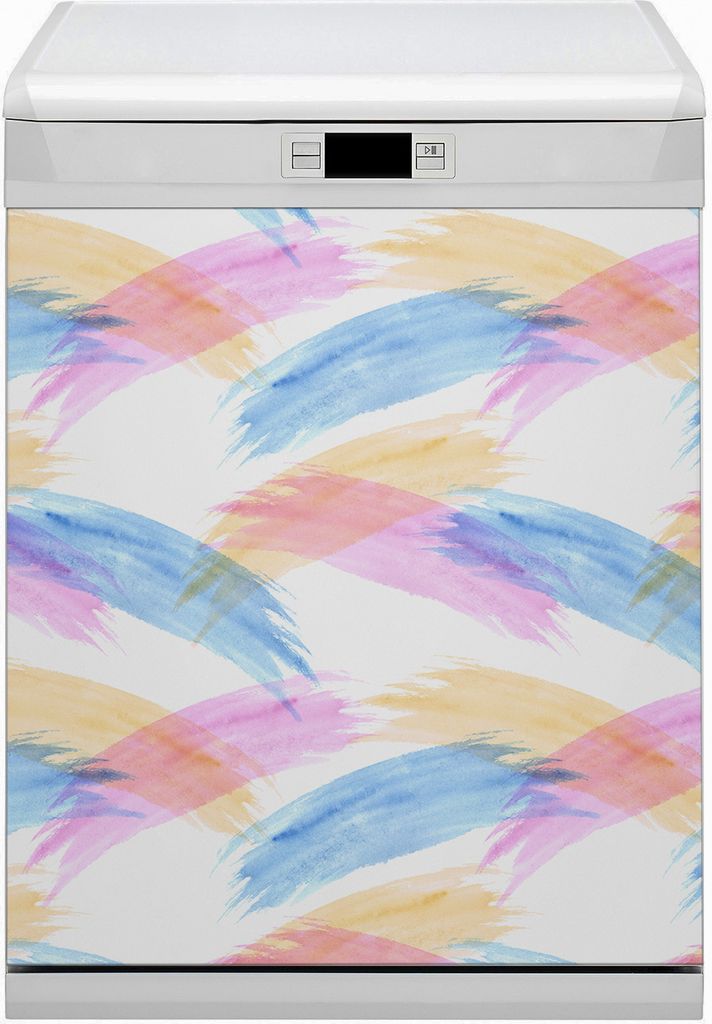 Magnete Dekorative Magnet Folie für Geschirrspüler 60x70 cm Küche - Pinselstriche