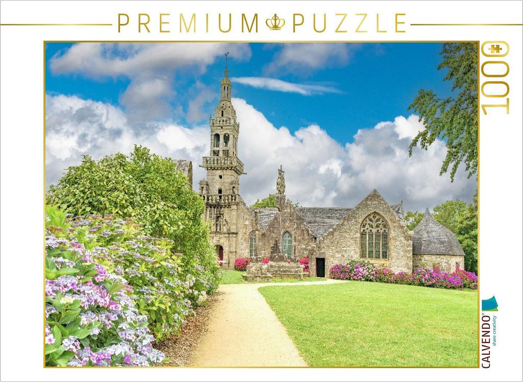 CALVENDO Puzzle Chapelle Sainte-Marie-du-Ménez-Hom | 1000 Teile Lege-Größe 64x48cm Foto-Puzzle für glückliche Stunden