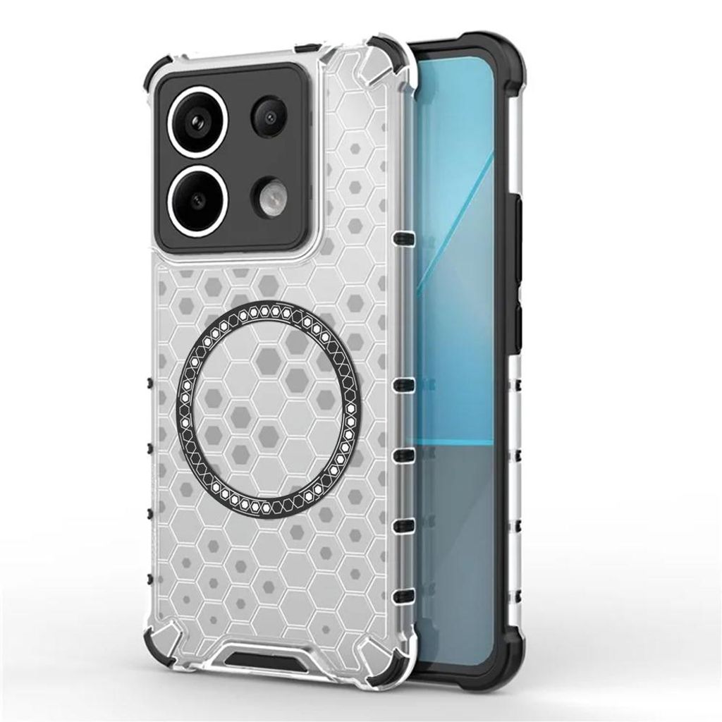 Techsuit – HoneyComb Shield MagSafe – ochranný obal na Xiaomi Redmi Note 13 Pro 5G / Poco X6 – biely