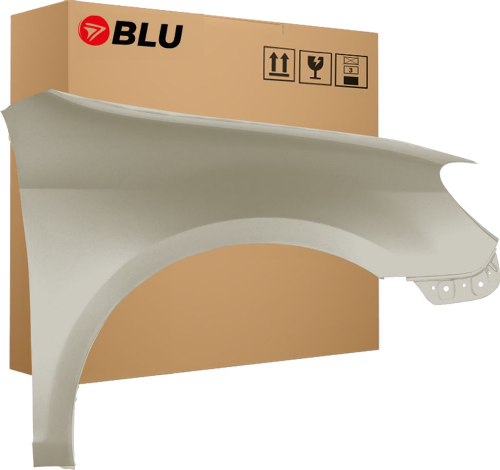 BLU Kotflügel Passend für VW Volkswagen GOLF VI 6 KOMBI LR7L Rechts Grau SilberLeaf | 2008-2016 | Vorderseite Vorne | Lackiert | Einbaufertig