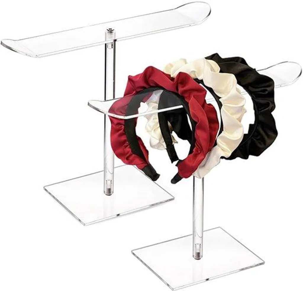 Porte-bandeau transparent en acrylique robuste - Set de 2 colonnes