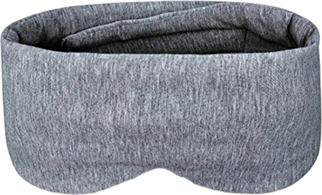 Schlafmaske zum Schlafen, Verdunkelungs-Augenmaske aus Modal-Gewebe, 12 cm große graue Schlafmaske für Damen und Herren