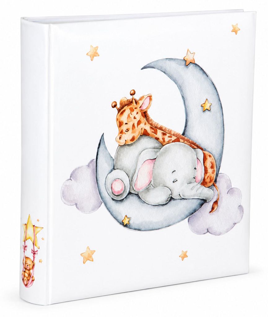 Cat & Bears Fotoalbum 30x30 cm 100 weiße Seiten Baby Kinder Produktbild 
