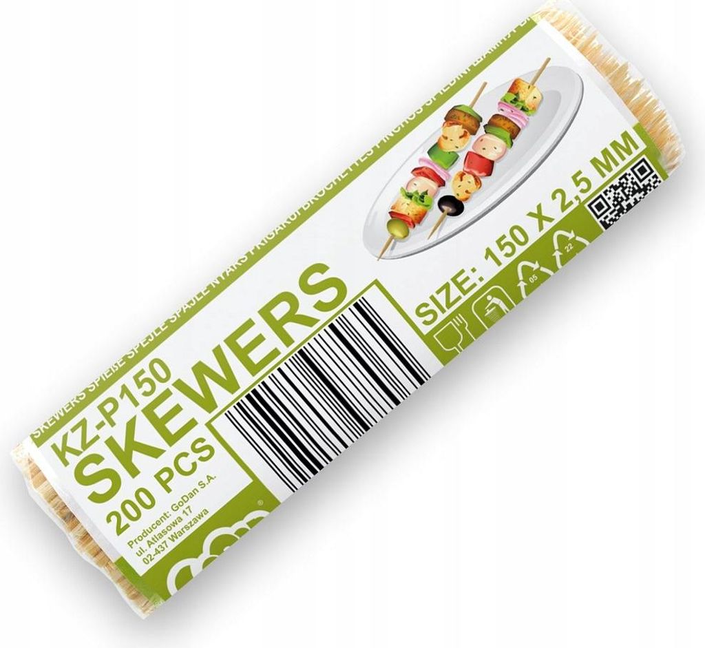 Spießstäbchen - 150*2,5 mm / 200 Stk.