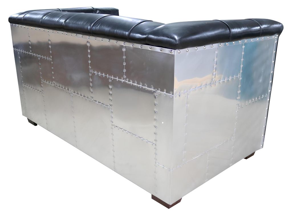 Echtleder Sofa Zweisitzer Flugzeugsessel Aviator Armlehnsessel Neu Ledersessel