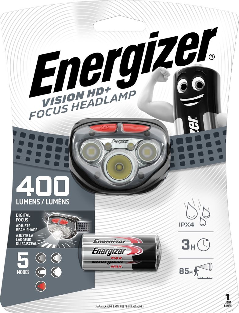 Čelová svítilna Energizer Headlight Vision HD+ Focus 400lm Obrázek produktu 