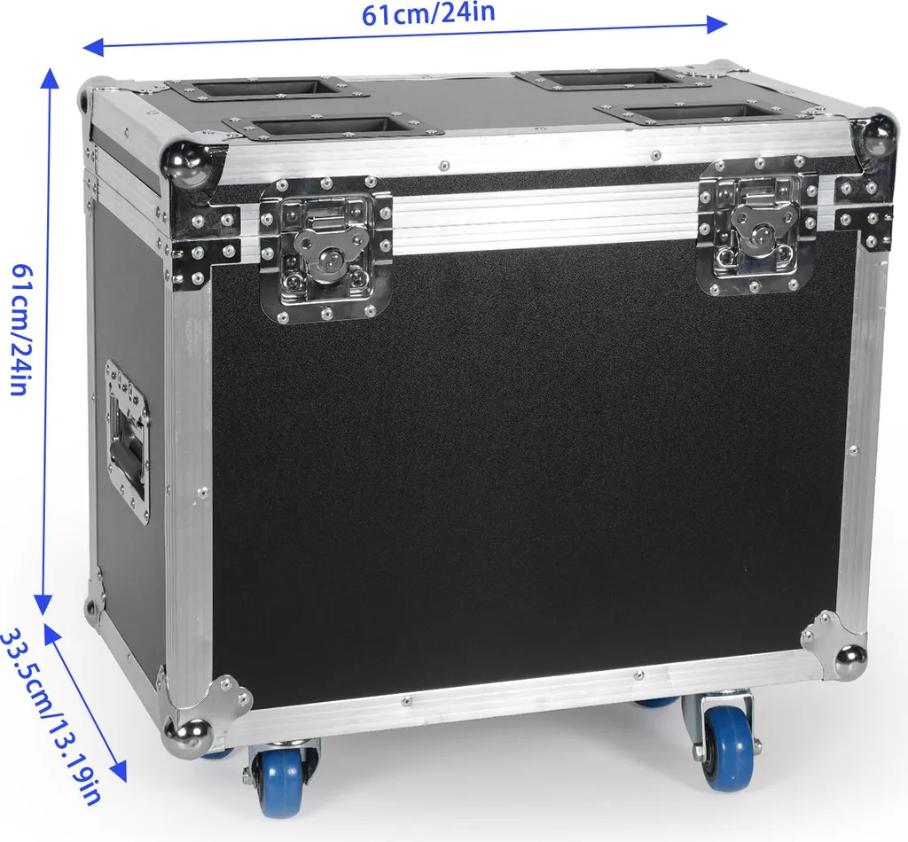 Mallette éclairage de scène en aluminium noir et design antichoc - 2
