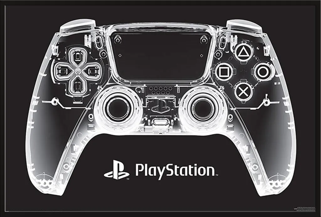 Affiche PlayStation X-Ray Pad et Cadre Shinsuke Maxi Noir 61x91,5 cm