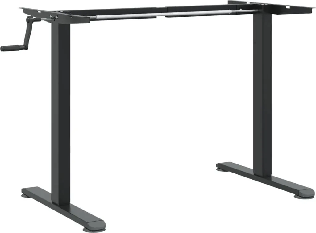 Piétement Bureau Manuel Réglable en Hauteur 70-114cm vidaXL Acier Robuste