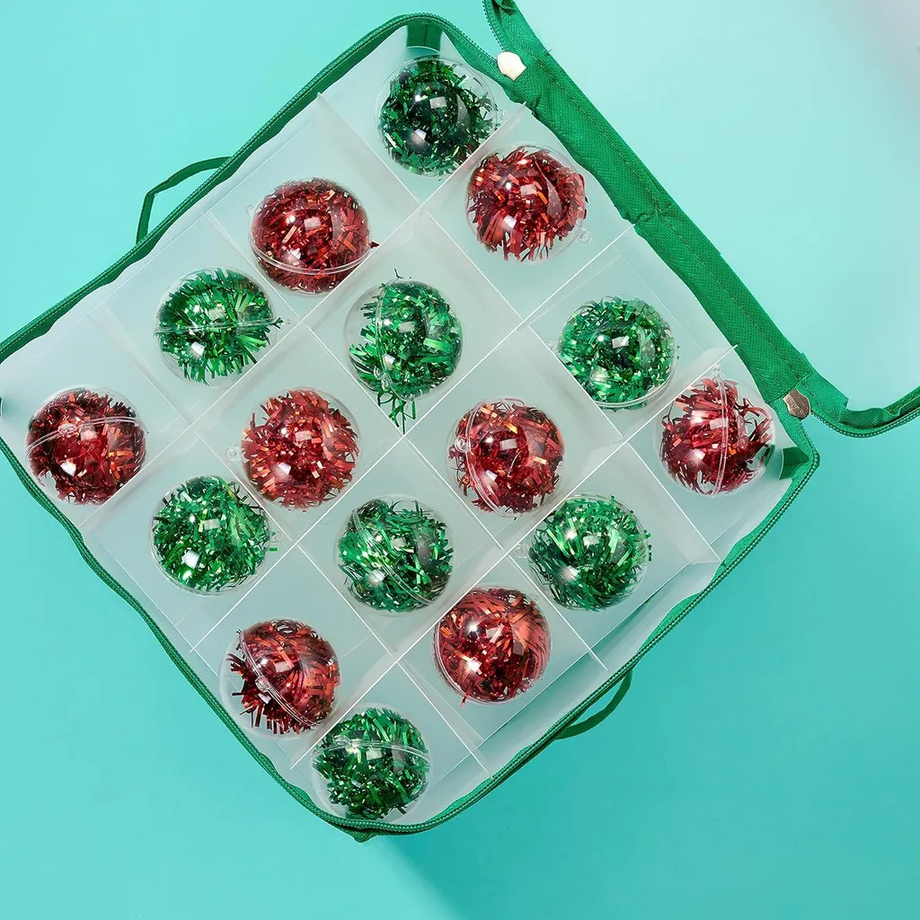 Organisateur de boules de Noël 64 compartiments, bac de stockage rigide