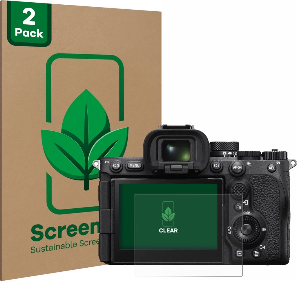 2x ScreenLeaf Schutzfolie für Sony Alpha 7R V nachhaltiger Displayschutz Display Schutz Folie Klar Transparent