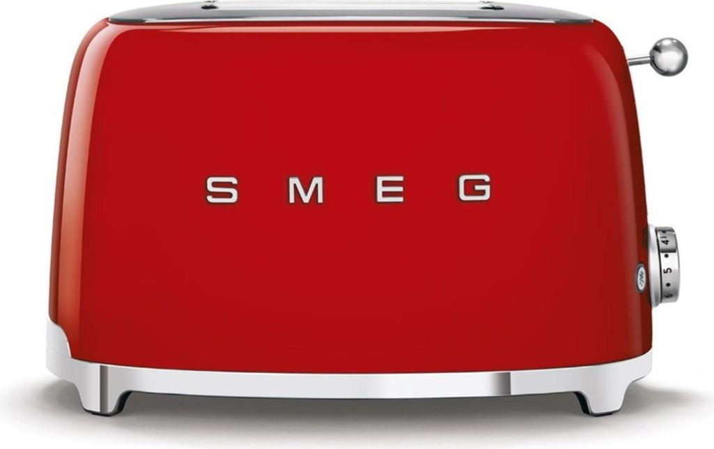 SMEG TSF01RDEU - 2 płyty - Czerwony - Stal - Przyciski - Zdjęcie produktu 