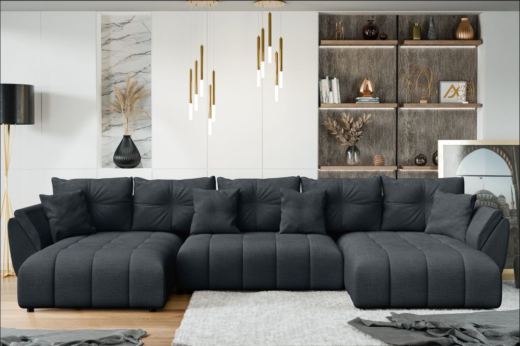 AX LIVING Couch U Form mit Schlaffunktion Antalya 382 cm Produktbild 