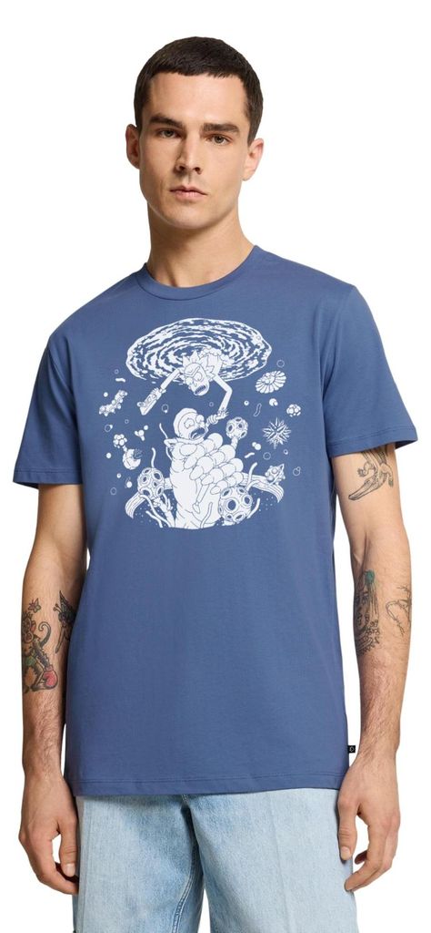 Spreadshirt Rick & Morty Raumportal Männer Premium T-Shirt, L, Taubenblau