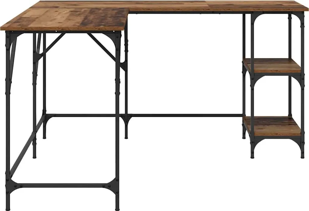 Scrivania Industriale SYFAX™ Legno Vecchio 139 cm in Multistrato - 6
