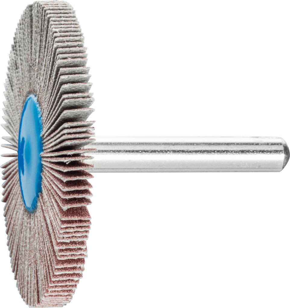 PFERD TOOLS Korund Fächerschleifer F Ø 50x5 mm Schaft-Ø 6 mm A180 für Feinschliff und Finish