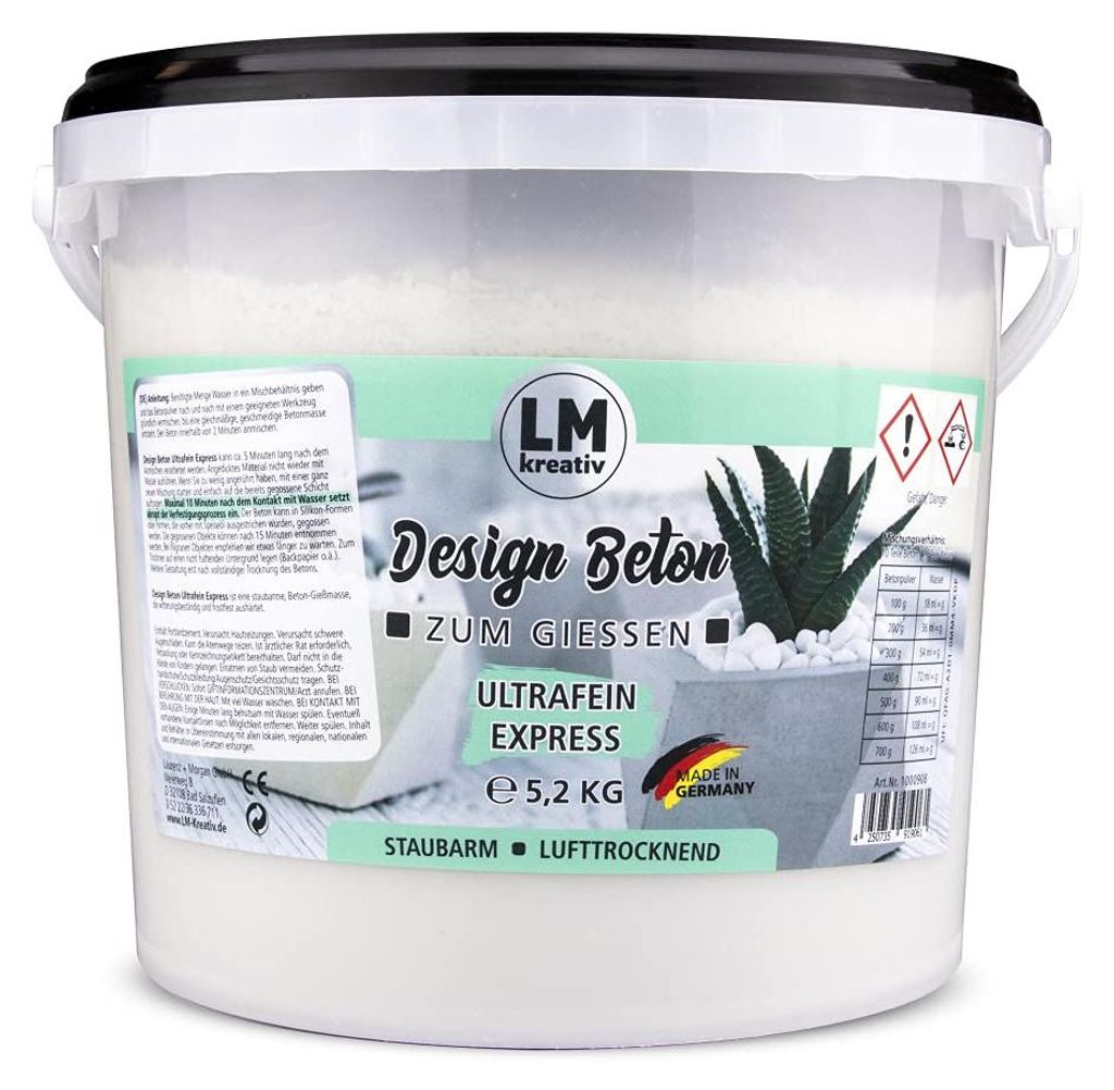 LM-Kreativ Design Beton Ultrafein Express 5,2 kg – Produktbild 