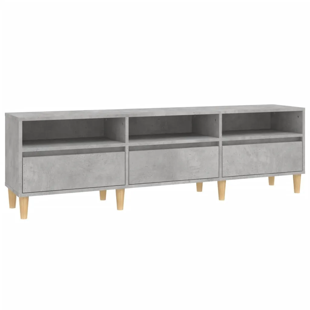 Porta TV Moderno Grigio Cemento 150 cm | Mobile Base Legno Robusto