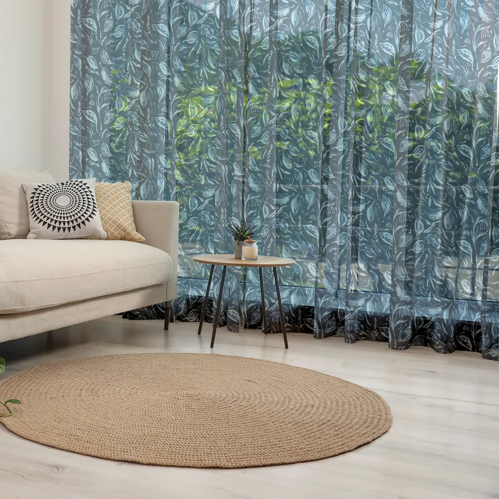 Arazzo Floreale ABAKUHAUS 230x140 Cm - Tappezzeria Da Parete In Microfibra Con Fantasia Donna Dai Capelli Lunghi, Multicolore Blu, Per Camera E Soggiorno