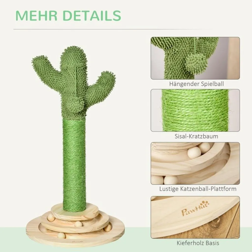 Arbre à Chat Cactus en Bois : la Solution pour Protéger vos Canapés - 5
