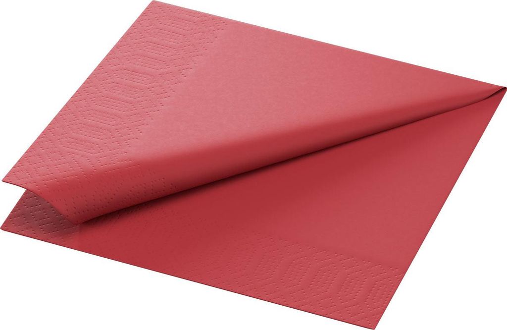 Duni Servietten 3lagig Tissue Uni bordeaux 33x33 cm 50 Stück