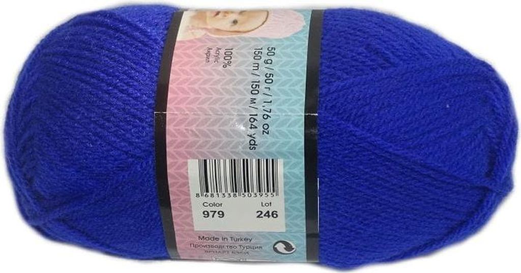 Yarn Art Baby 979 Saxe Blue Pletací příze Obrázek produktu 