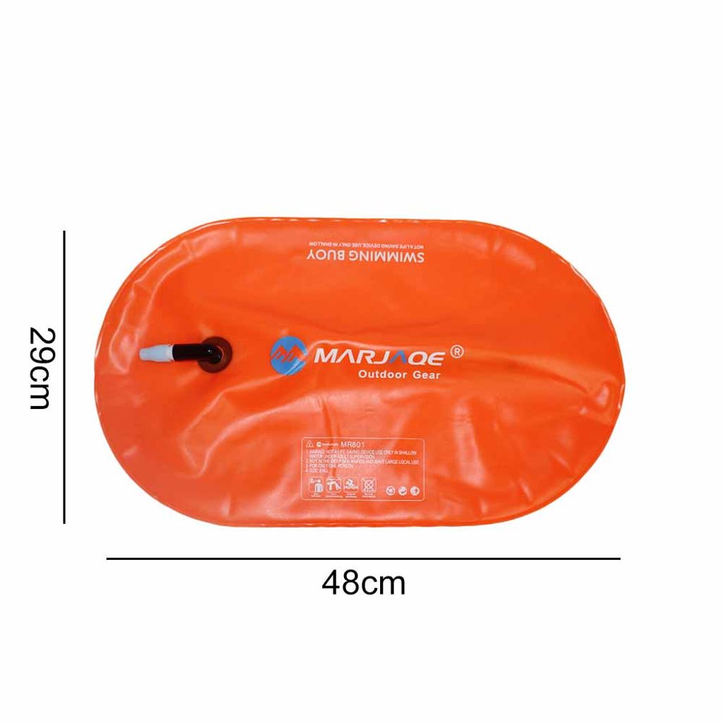 Freiwasser-Schwimmboje Orange - Sicherheitsboje Für Open Water Schwimmen