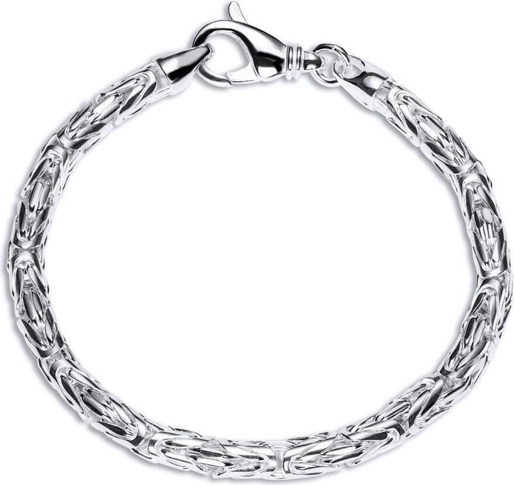 Königsarmband 5mm 925 Silber für Herren von JEWLIX 19cm KA0050