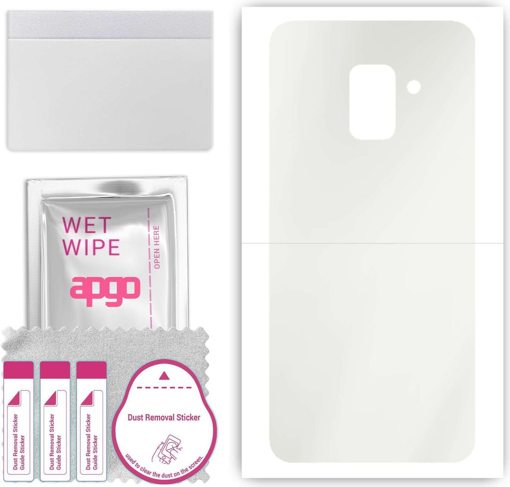 apgo Rückseite Schutzfolie, Matt, kompatibel mit Samsung Galaxy A8 (2018), Hinten Hydrogel-Displayschutzfolie mit Positionierhilfe, kratzfest, ein...