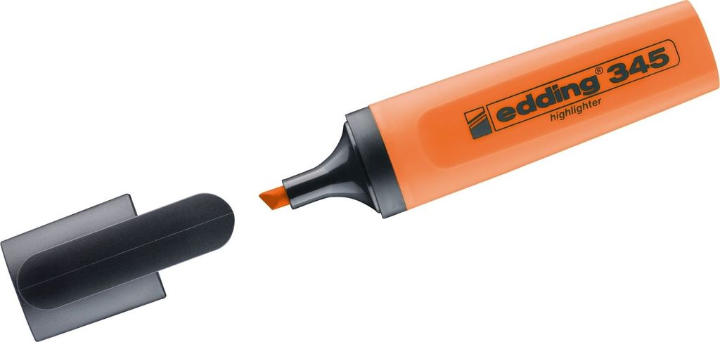 Textmarker edding 345 highlighter orange Keilspitze Packung mit 10 Stück