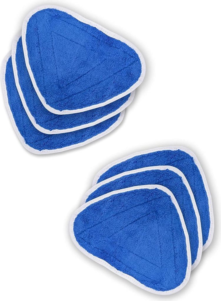 6-Pack Dampfreiniger Ersatzbezüge – Kompatibel mit Vileda, Waschbar, Wiederverwendbar, Blau