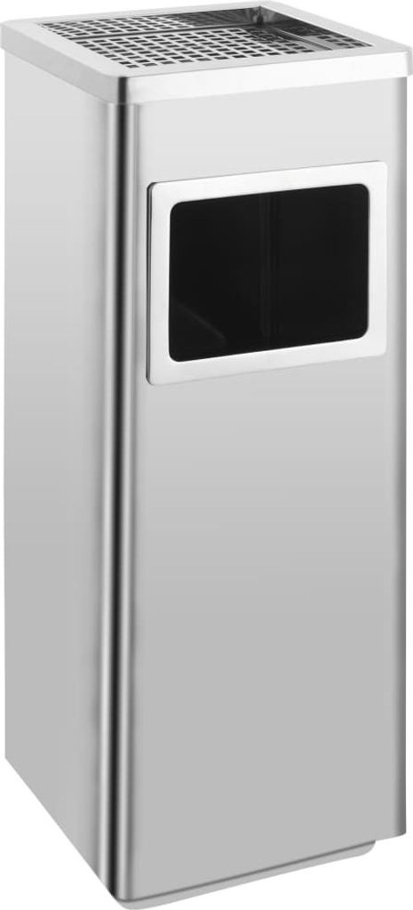 Mülleimer mit Aschenbecher Hotel 36 L Edelstahl