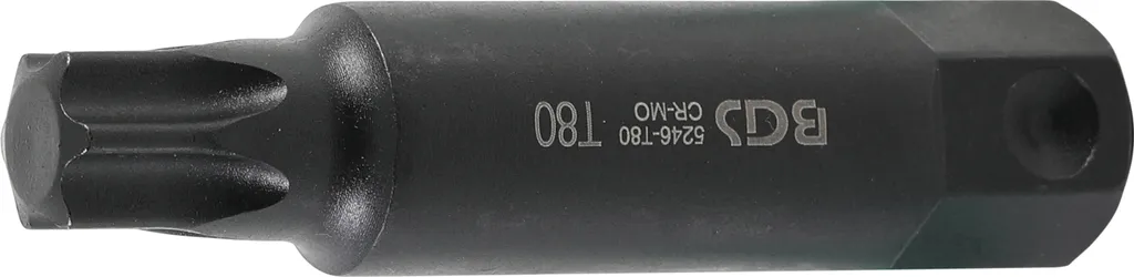 Bit Torx T80 Professionale 100mm - Attacco 22mm per Meccanica Pesante