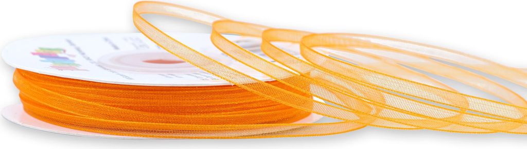 Organzaband 3mm x 50m Rolle Orange