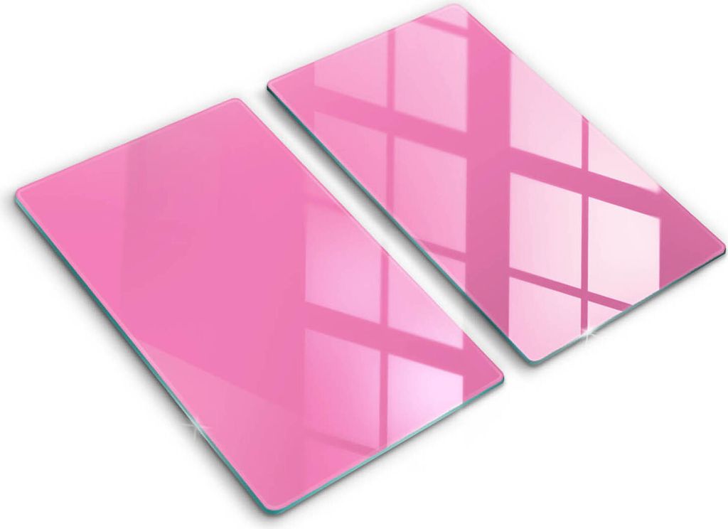 Abdeckung Glas - Küchenabdeckung - 2x30x52 cm - Abdeckplatte -Pinke Farbe