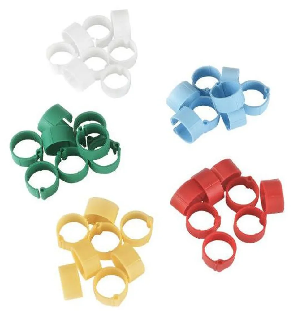 Lot de 100 clips 8 mm en plastique résistant couleurs assorties en blister