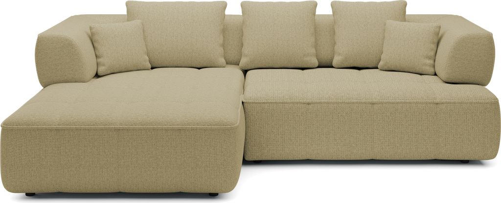 DomoHome Avangarde Ecksofa Moderne Eckcouch mit Verstellbarer Sitztiefe Wasserabweisendem Aragon-Stoffbezug und Hochwertiger Polsterung Linkes Layo...