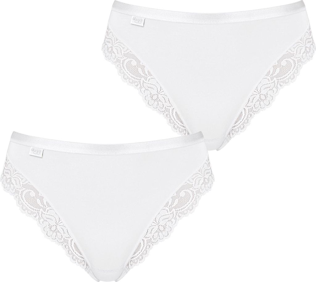 sloggi Damen Tai-Slip 2-Pack Romance - WHITE - Größe 48