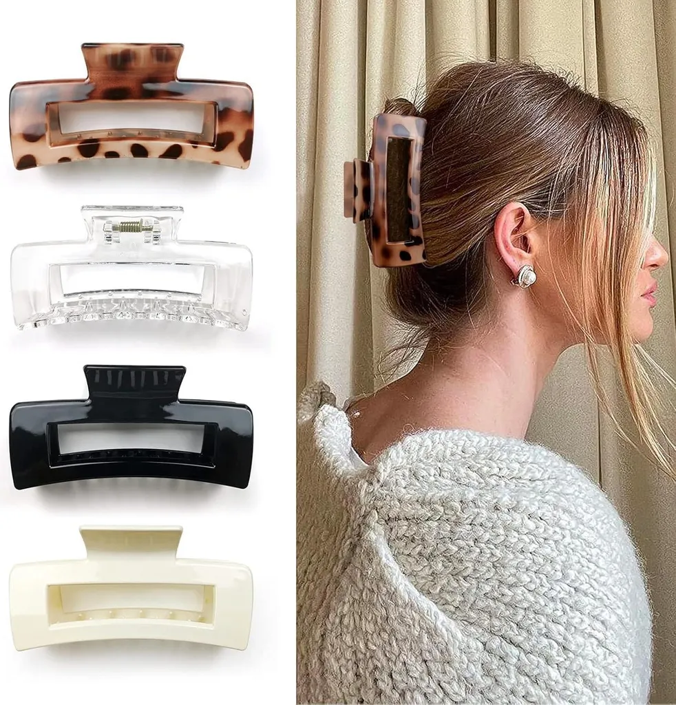 Pinza Capelli Leopardata Donna - Fermaglio Grande Design Francese